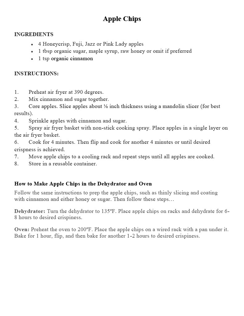 Apple Chips recipe