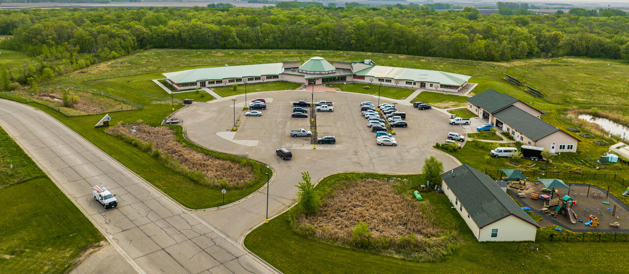 College Campus Arial Shot